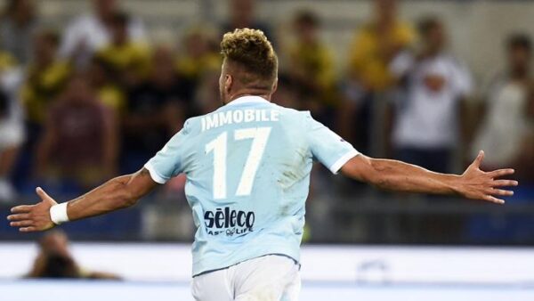 immobile esultanza lazio agosto 2017