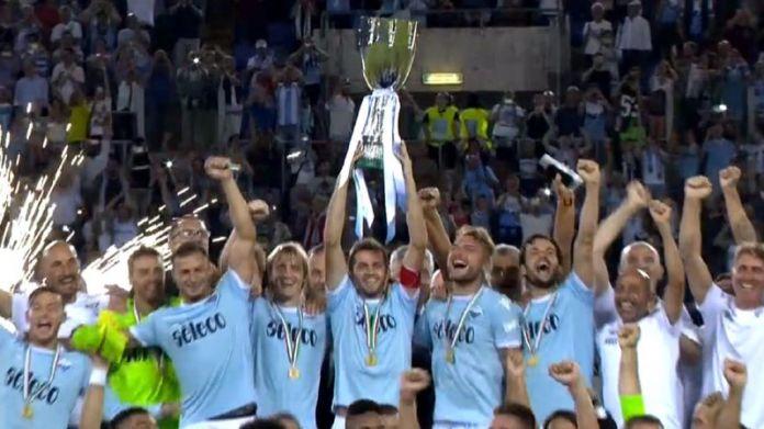 premiazione lazio 3 Supercoppa