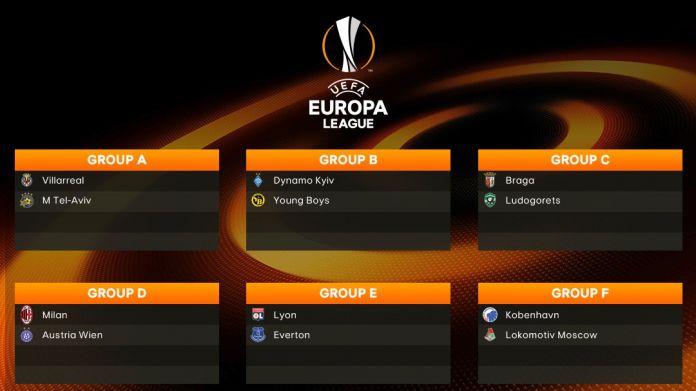 uefa europa league gironi parziali