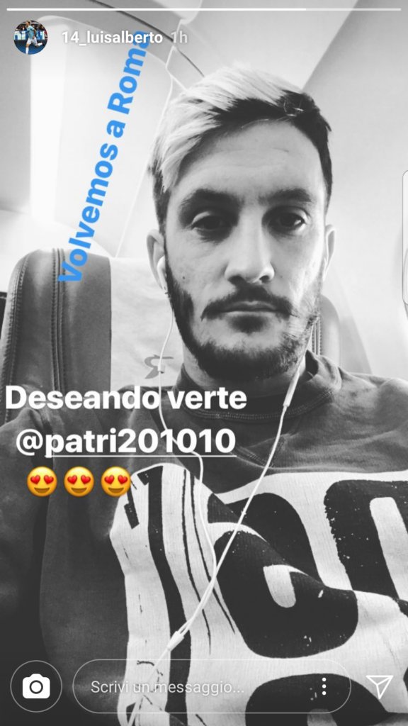 luis alberto ritorno roma instagram