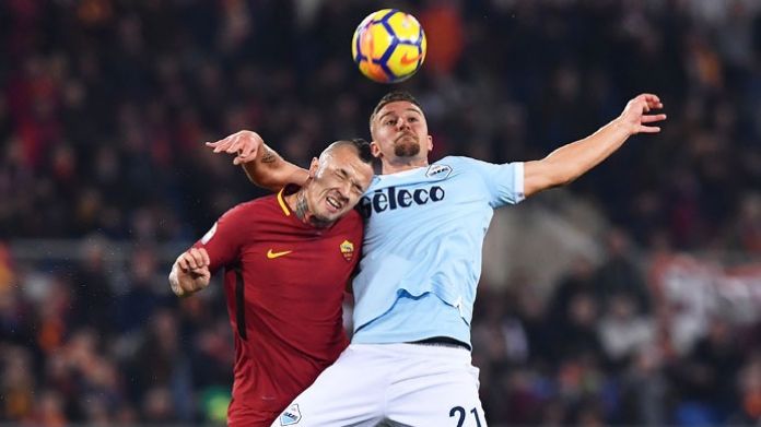 nainggolan-milinkovic-savic-roma-lazio-novembre-2017 lazio-roma pagelle nainggolan milinkovic-savic
