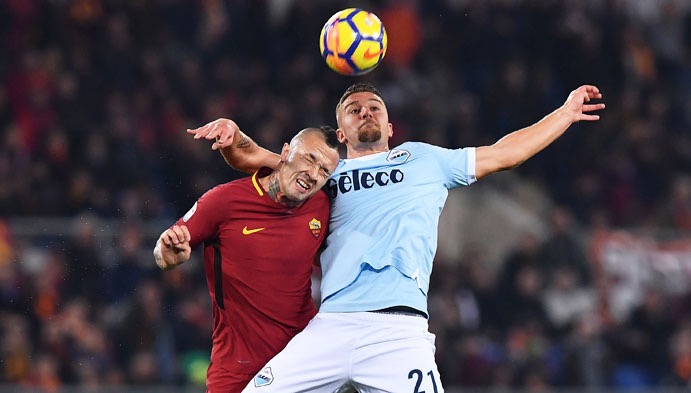 lazio-roma pagelle nainggolan milinkovic-savic