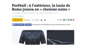 Europa League, non fa scalpore la ‘camicia nera’ del Nizza, ma alla Lazio… – FOTO