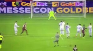 Milinkovic-Savic, il fratello portiere sfiora il gol su punizione! – VIDEO