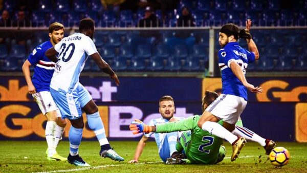 caicedo bis sampdoria lazio dicembre 2017