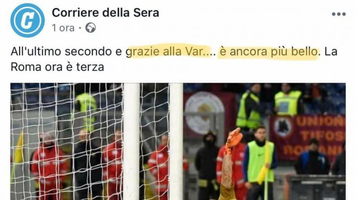 corrsera pro roma roma-cagliari lazio corriere della sera sky