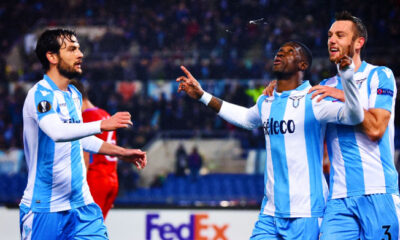 bastos esultanza lazio steaua bucarest febbraio 2018