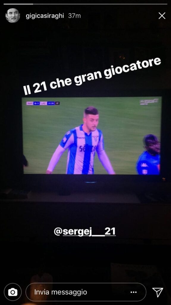 milinkovic casiraghi social