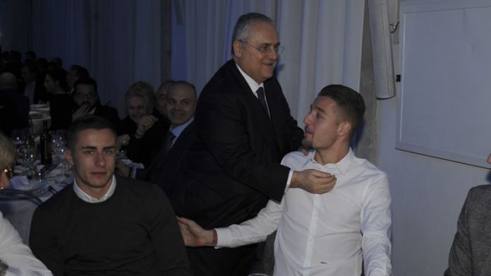 Claudio+Lotito+Milinkovic+Savic+SS+Lazio+Christmas calciomercato lazio milinkovic lotito