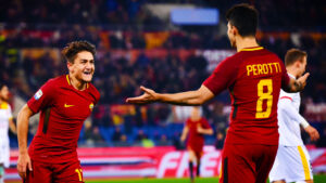 under perotti roma esultanza febbraio 2018