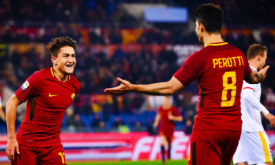 under perotti roma esultanza febbraio 2018