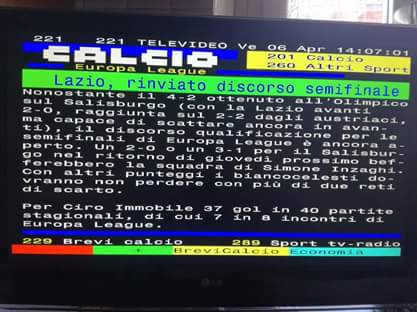 televideo rai lazio salisburgo