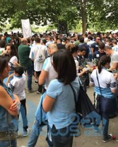 Lazio-Inter, che ansia: a Ponte Milvio già si canta! – VIDEO