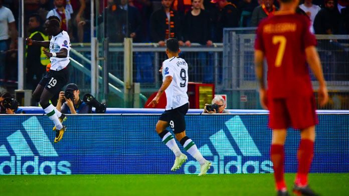 mane esultanza roma liverpool maggio 2018