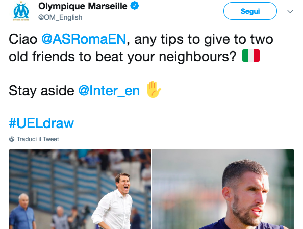 Europa League, il Marsiglia punzecchia la Lazio: «Roma, consigli da dare a Garcia e Strootman per battere i tuoi vicini?» - Foto 21 Marsiglia
