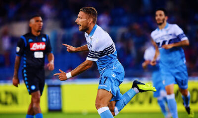 immobile esultanza bis lazio napoli agosto 2018