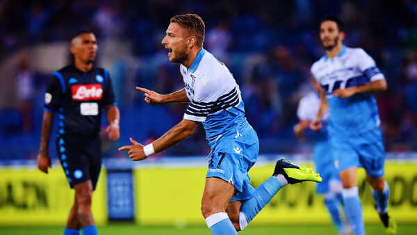 immobile esultanza bis lazio napoli agosto 2018