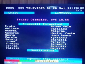 Lazio-Apollon Limassol, ennesima gaffe del Televideo! – FOTO