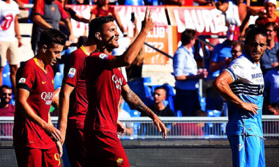 pellegrini esultanza derby roma lazio settembre 2018
