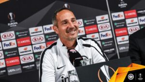 Eintracht Francoforte, Hütter e Russ: «Lazio favorita del girone, ma noi saremo compatti»