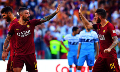 kolarov santon esultanza derby roma lazio settembre 2018