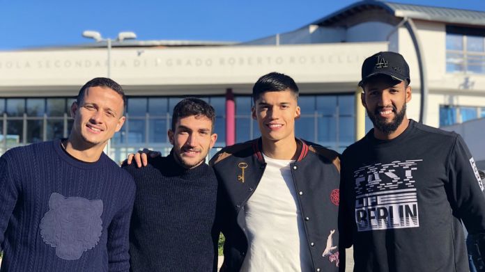 Cataldi, Wallace, Correa, Luiz Felipe Lazio nelle scuole Luiz Felipe