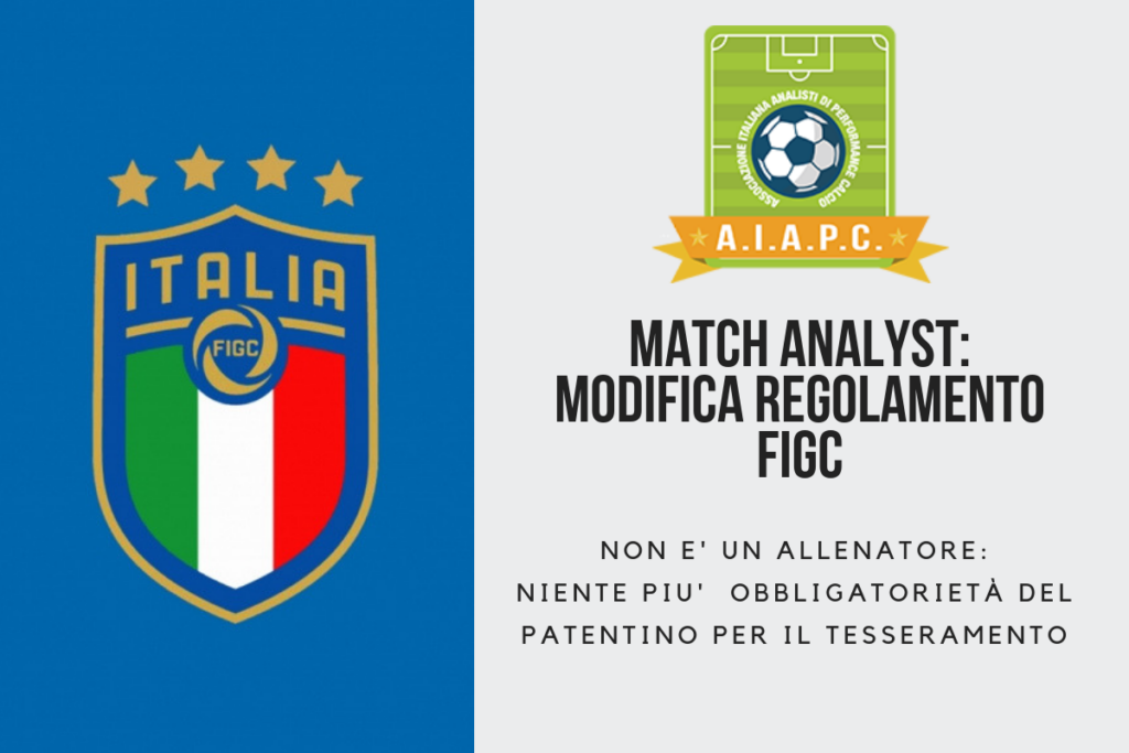 Match Analyst, modifica al regolamento FIGC: non è un allenatore. Il pres. AssoAnalisti: «Grande conquista» 1 match analyst