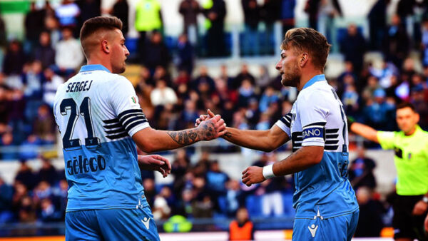 milinkovic savic immobile esultanza lazio gennaio 2019