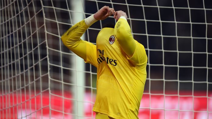 donnarumma-disperato-dicembre-2018 donnarumma milan parma lazio