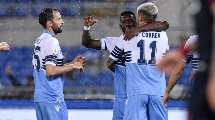 bastos-esultanza-lazio-Bologna serie A Lazio-Bologna