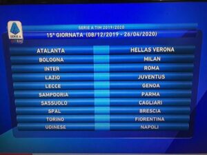 quindicesima giornata