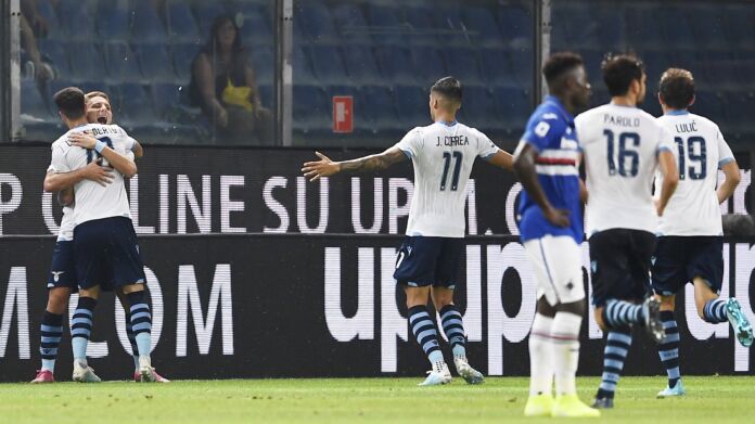 immobile-Sampdoria-Lazio serie A immobile