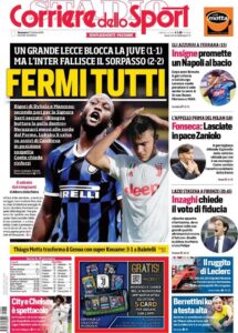 Lazio, le prime pagine dei quotidiani sportivi – 27 Ottobre