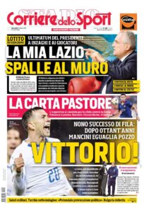 Lazio, le prime pagine dei quotidiani sportivi – 16 ottobre 2019