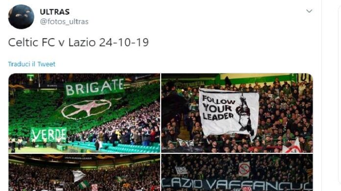celtic tifosi mussolini antifascisti celtic lazio tifosi striscione mussolini