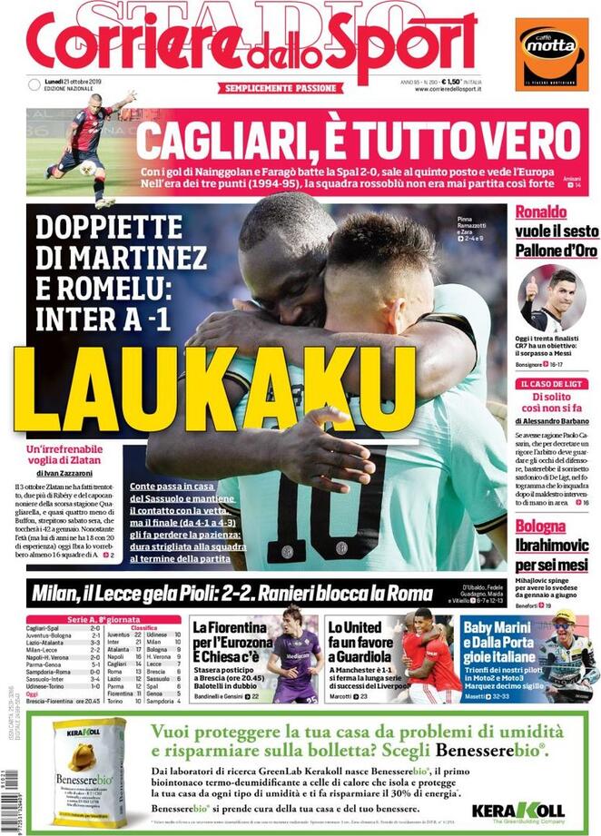 corriere dello sport 2019 10 21 5dace4f548382