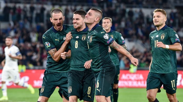 italia esultanza jorginho ottobre 2019