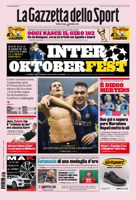 la gazzetta dello sport d5a9db8dbe27ec00fed1f1680dcb4f1720191024