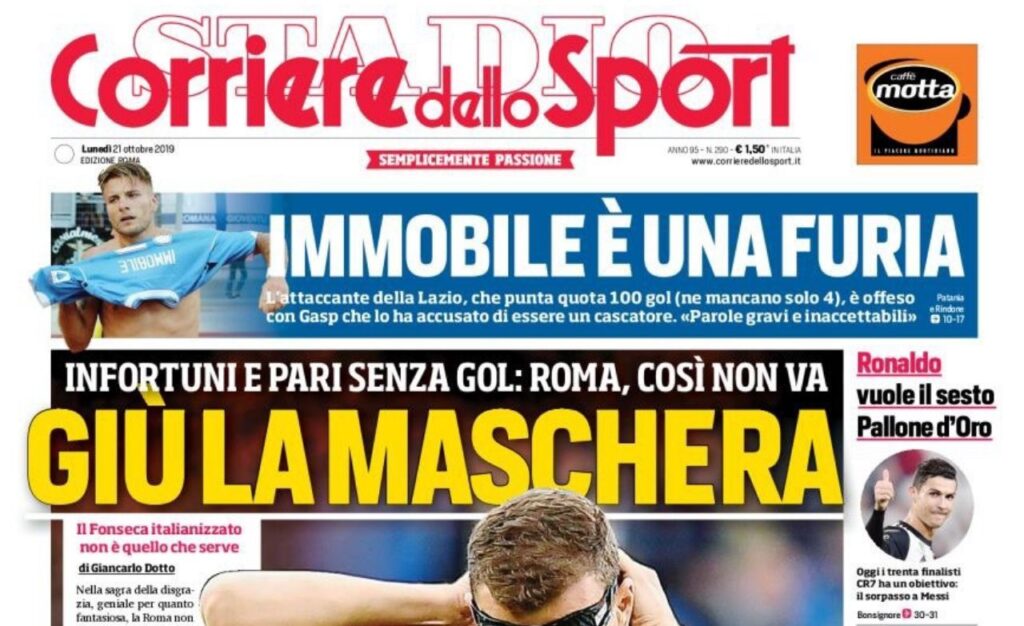 Lazio, le prime pagine dei quotidiani sportivi - 21 ottobre 2019 1 photo 2019 10 21 08.15.46