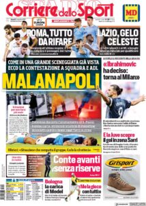 Le prime pagine dei quotidiani sportivi – 8 Novembre