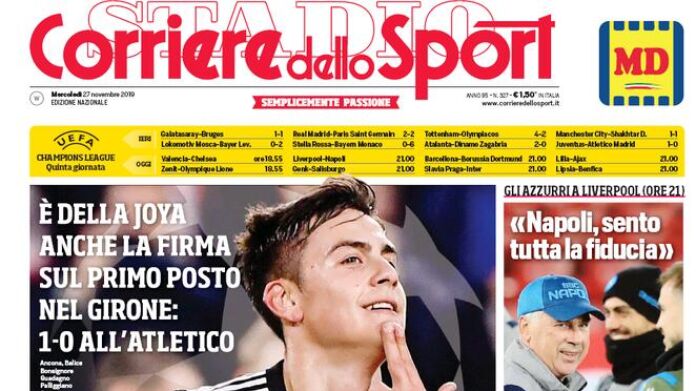 corriere_dello_sport-2019-11-27-5dddb64d15f48 lazio quotidiani