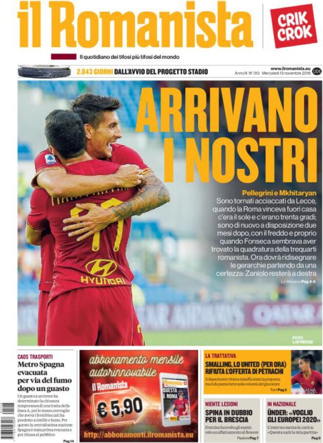 il romanista 2019 11 13 5dcb7da3ddb5c