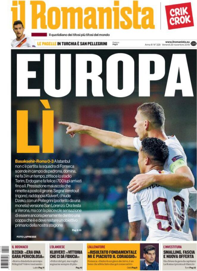 il romanista 2019 11 29 5de09590db632