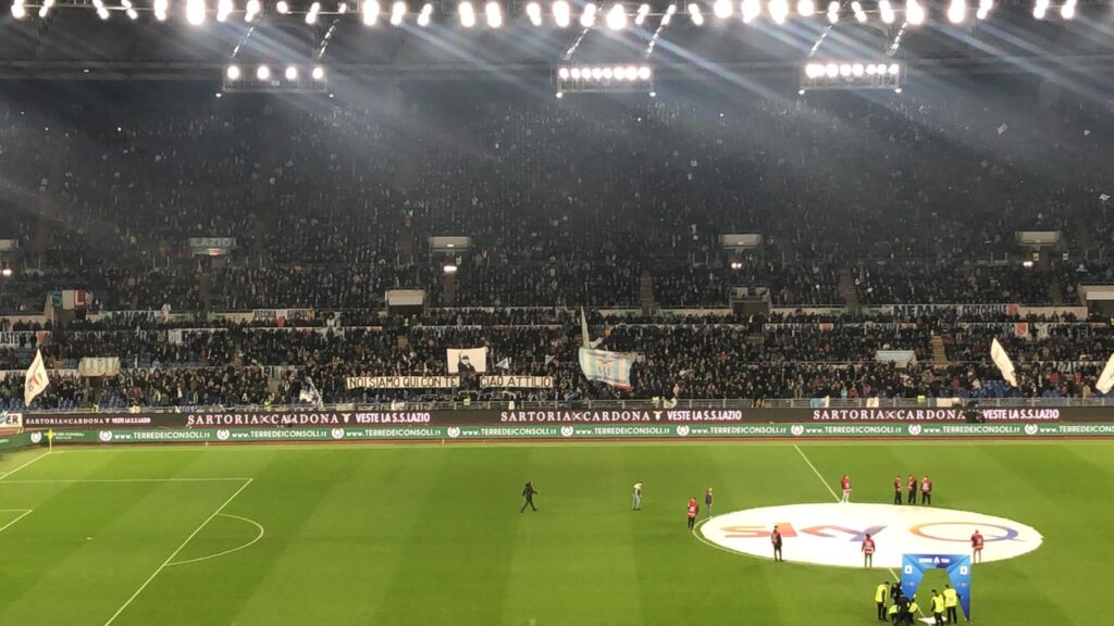 Lazio Juventus, in Tevere lo striscione per Attilio Nardi FOTO 1 WhatsApp Image 2019 12 07 at 20.36.11