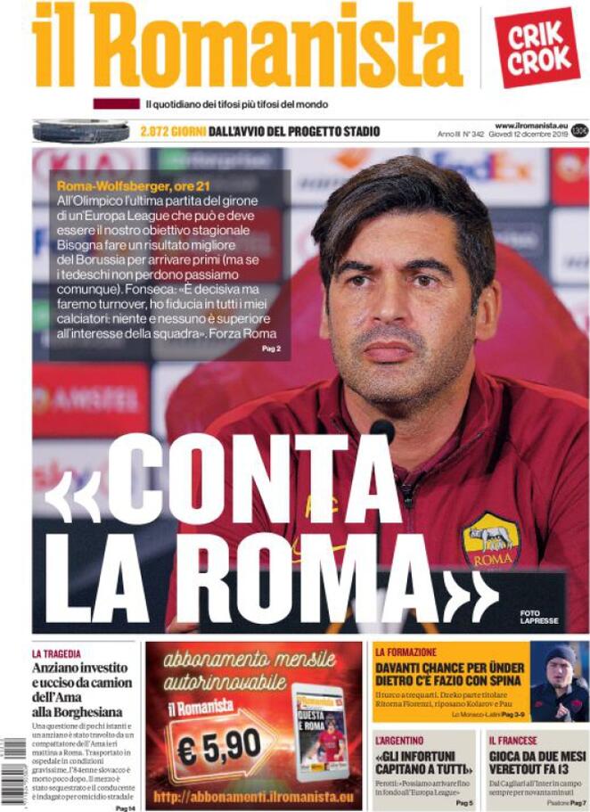 il romanista 2019 12 12 5df1b8f9b6d07