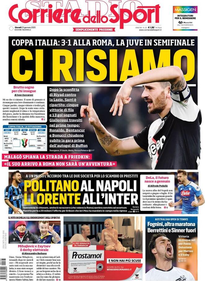 corriere dello sport 2020 01 23 5e28dbaac8f9f