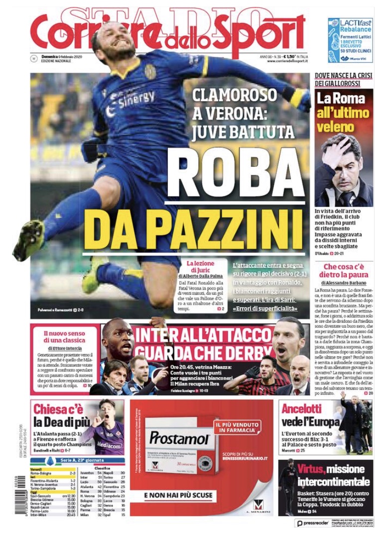 Lazio, le prime pagine dei quotidiani sportivi – 9 febbraio 27 6641C518 5241 4F48 8495 435846997388