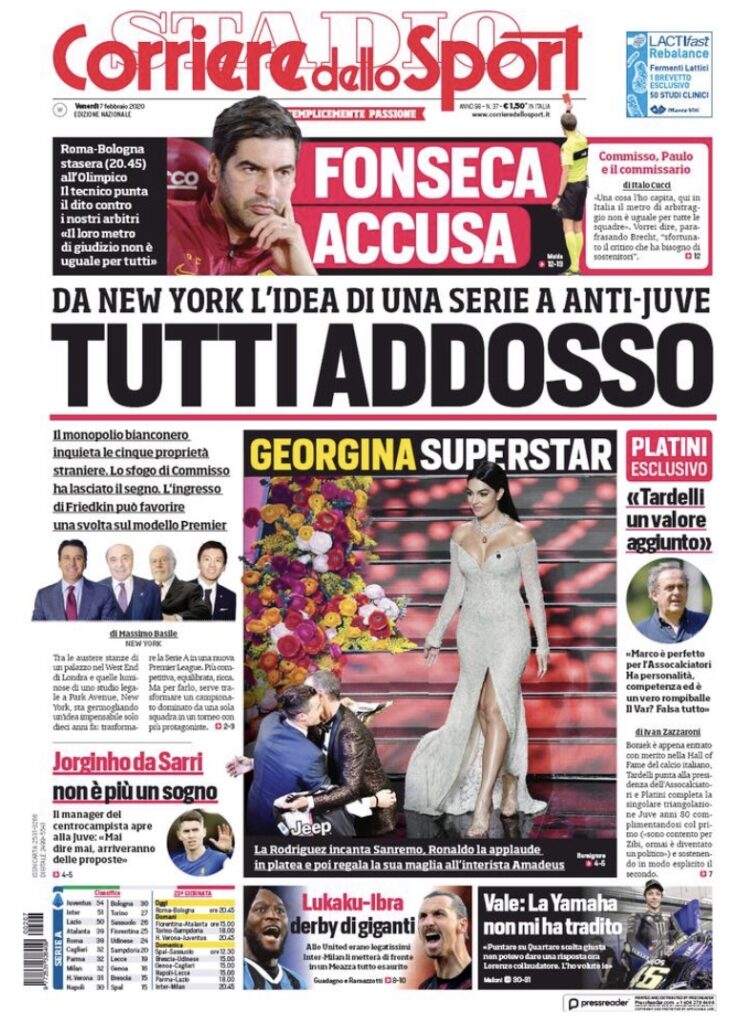 Lazio, le prime pagine dei quotidiani sportivi – 7 febbraio 1 E8C33140 5018 4F4B A76E 770D61933D0A