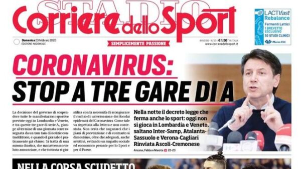 corriere dello sport 2020 02 23 5e51c11940c82