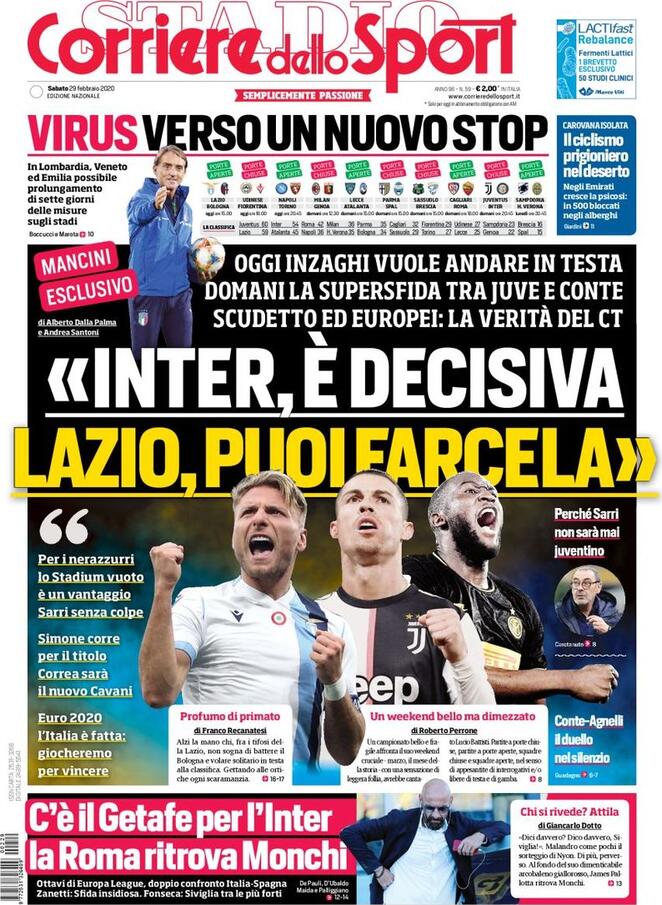 corriere dello sport 2020 02 29 5e59a330841dc